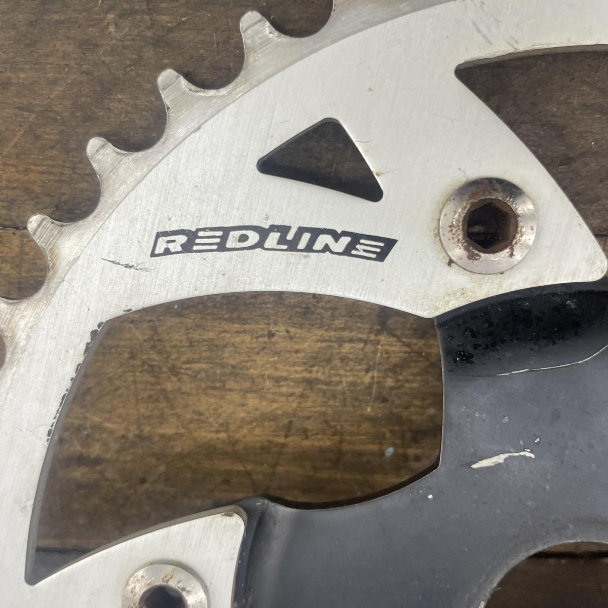 Redline BMX Chainring Sprocket 5-Bolt 44T Alloy Black Old