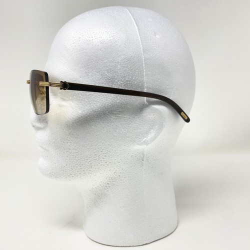 CT0286O-003 Cartier Sunglasses Brown Lens Gold Frame Dark Buffalo Horn - Picture 2 of 6