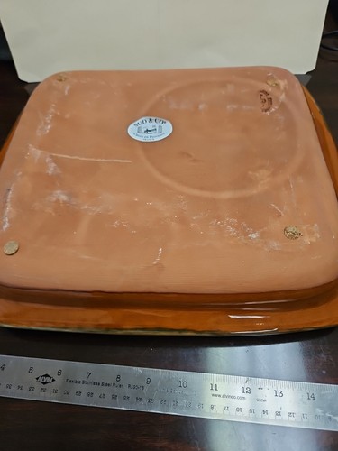 FF Griffi Cassis Corsica Terracotta Handpainted 15x13” platter Tray - Picture 14 of 14