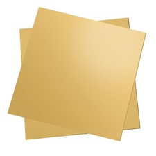2 Pcs Brass Sheet, 6" x 6", 20 Gauge 0.8mm 6 x 6, 20 Gauge 0.8mm ,