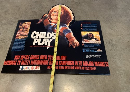 Child's Play 1989 Chucky Did It Pre-Order VHS Tape Promo Pop-Up Video Shop RARE! - Picture 17 of 17