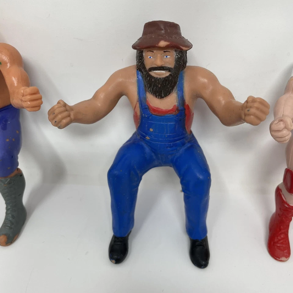 Lote de superestrellas de lucha libre vintage 1985 WWF LJN Roddy Piper Hillbilly Jim Patera Foto 3 de 4