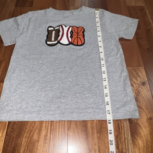 Sweet Wink Sports Themed Peeps Easter Bunny Boys 7/8 Grey T Shirt - Picture 5 of 8
