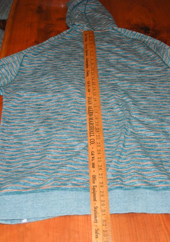 THE NORTH FACE XL Green Orange Stripe Hoodie Hooded Sweatshirt Outdoors Hiking - Picture 10 of 10