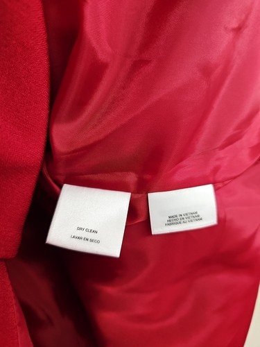 NWT KASPER Women's Plus Blazer Long Sleeve Red Color Polyester Blend.Size 22W - Picture 10 of 15