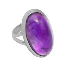 Amethyst Gemstone Handmade Solid 925 Sterling Silver Ring Jewelry Size-7 AR-7259