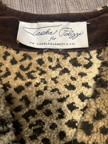 Tasha Polizzi per T.P. Saddleblanket & Co gilet stampa animalier donna S/M - Foto 4 di 6