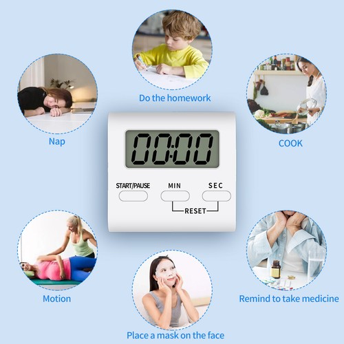 Loud Digital Kitchen Timer Magnetic Alarm For Cooking Count Down Clock Timers - Picture 5 of 12