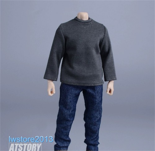 1:12 Long Sleeve T-shirt Tops Clothes For 6" Male Notaman Action Figure Body Toy - 第 7/18 張圖片