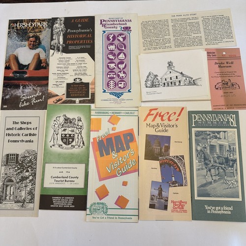 Vintage Maps & Paraphernalia PA Lot Pennsylvania Travel And Tourism Berks 1980’s - Picture 2 of 9