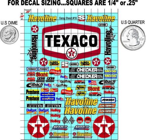 CLEAR VINYL Sticker Sheet 16 Sponsor Decal 1/24-1/16 Scale DIE CUT-TRAXXAS - Picture 2 of 12