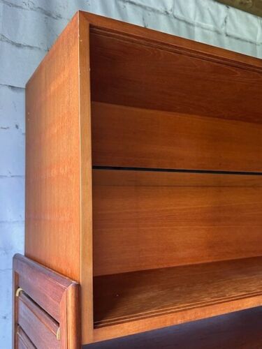 Mid Century Staples Ladderax Shelving System, Modular Teak Shelves & Cabinets - Picture 10 of 22