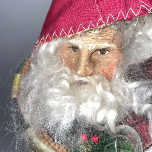"Colcha vintage Papá Noel Navidad casa de campo decoración 15"" retazos" - Imagen 3 de 17