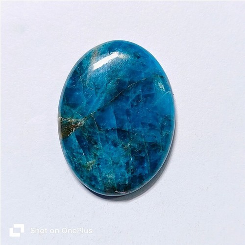 Apatite Natural Neon Blue Apatite Cabochon Loose Gemstone Jewelry 62 Cts ME-9832 - Picture 2 of 4