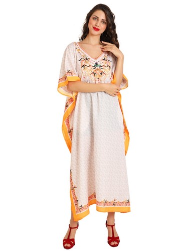 Miss Lavish Women's Kaftans Plus Size Loungewear Long Maxi Style Dress-2 Colours - Picture 6 of 11