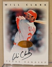 1996 Leaf Signature Series BRONZE AUTO Will Clark Rangers RARE ON CARD AUTOGRAPH