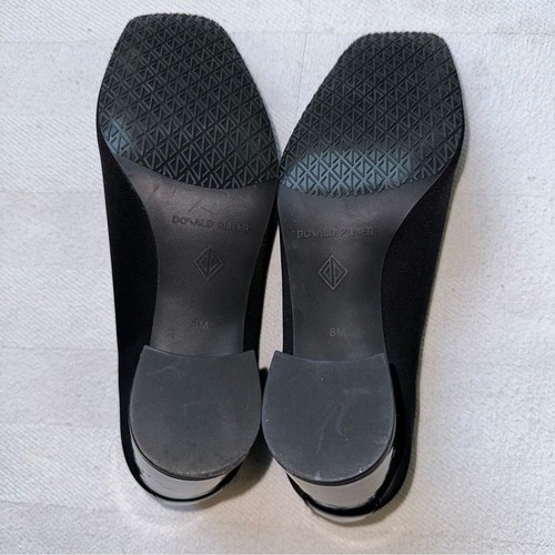 Donald Pliner Chelsie black chunky square toe heel women 8M - Picture 8 of 8