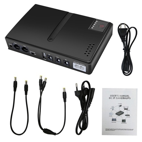 Fuente de Alimentación Ininterrumpida 15V 24V POE 5V 9V 12V USB 18W DC UPS Batería de Respaldo - Imagen 4 de 30