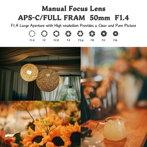 AstrHori 50mm F1.4 Tilt Shift Macro Lens Frame for Canon Nikon Sony Fuji Leica - Picture 5 of 10