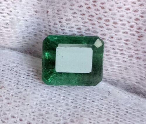 Smeraldo naturale dello Zambia taglio ottagonale 1,41 ct pietra preziosa sfus... - Foto 3 di 5