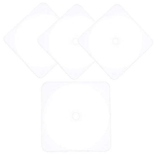 4pcs CD Cases DVD Cases Plastic DVD Holders Portable CD Storage Cases Plastic