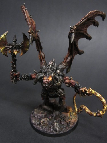 Warhammer Fantasy Chaos Bloodthirster, Greater Daemon painted resin miniature - Picture 2 of 15