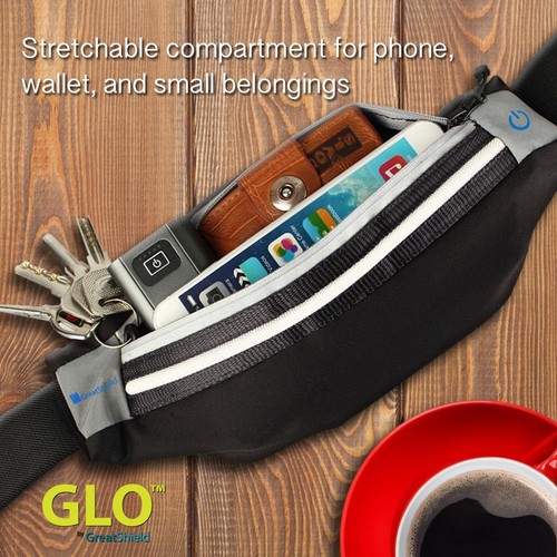 LED Licht Wasserdicht Sport Taille Gürtel Etui Fanny Pack Laufen Handy Halter Tasche - Bild 5 von 11