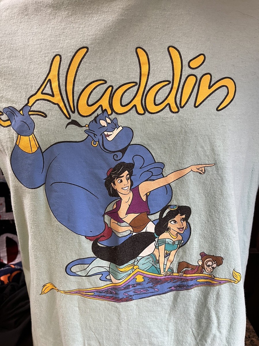 Aladdin Extra Large ￼Light Green Short Sleeve Disney T Shirt Big