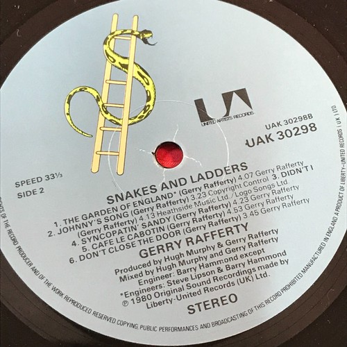 GERRY RAFFERTY Snakes And Ladders 1980 UK vinyl LP + INNER Bring It All Home B - Picture 5 of 6
