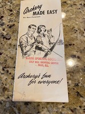 Folleto de 4 folletos de catálogo de tiro con arco vintage de Ben Pearson