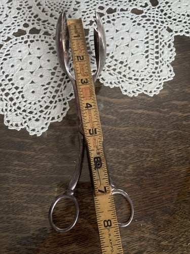 Sheffield England Silver Plate Salad Tongs Scissor Style Vintage EPNS - Picture 4 of 18