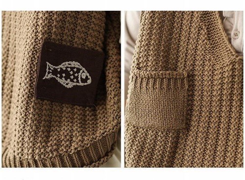Sleeveless Sweater Pullover Top Ethnic Casual Retro Women Knitted Vest Waistcoat - Picture 8 of 17