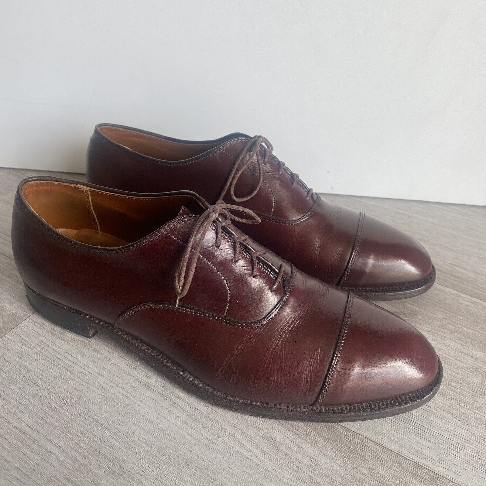 Alden 906 Burgundy Calfskin Straight Tip Bal