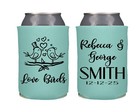 Personalized Love Bird Wedding Reception Party Favor Can Coolers wedding koozies