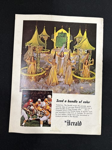 1971 Orange Bowl Football Program LSU vs Nebraska Tommy Casanova, Bert Jones *5 - Foto 2 di 18