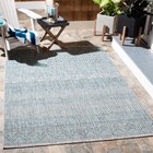 SAFAVIEH Outdoor CY8196-37212 Courtyard  Grey / Teal Rug