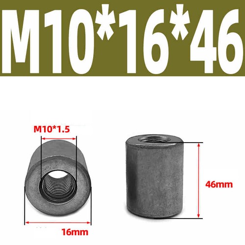 M8-M20 Threaded Sleeve Rod Bar Stud Round Connector Nut A3 carbon steel Nuts - Picture 115 of 182