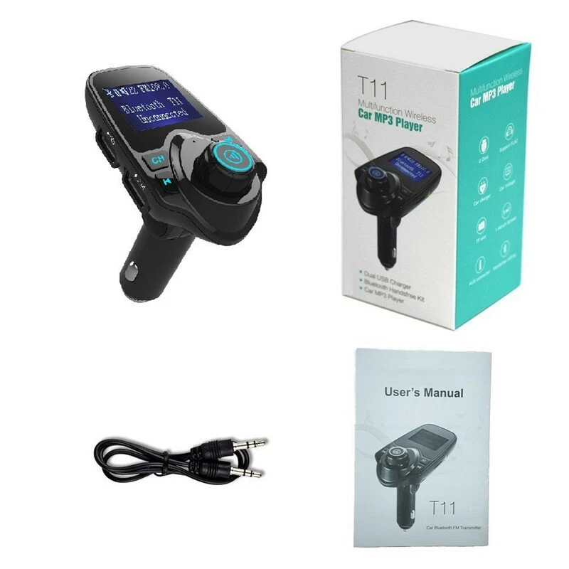 Bluetooth Wireless FM Transmitter Modulator MMC MP3 Player Dual USB Car Charger - Image 4 of 4