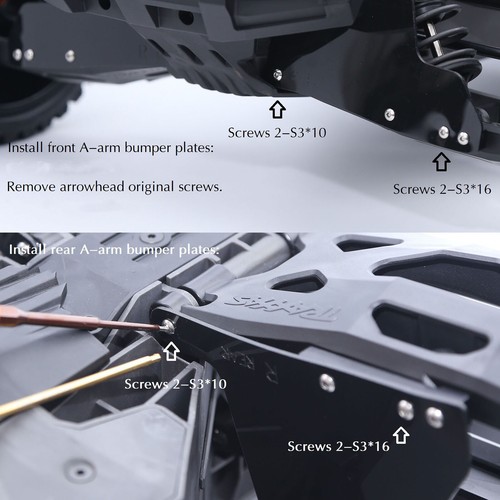 Nylon Front and Rear A-arm Bumper Plates for Traxxas 1/6 XRT 1:5 X-MAXX RC Car - Picture 5 of 13