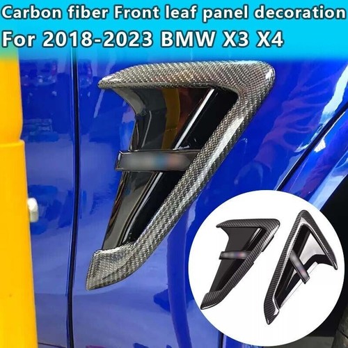 2pcs Carbon fiber style Side Fender Grille Air Vents Decorative panels For BMW - Picture 8 of 17