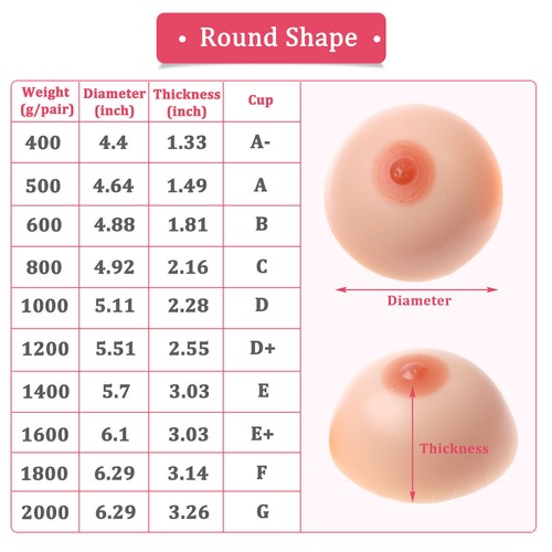 Silicone Breast Forms Fake Boobs Enhancer Crossdresser Insert Pad Bra Enhancer - Picture 7 of 7