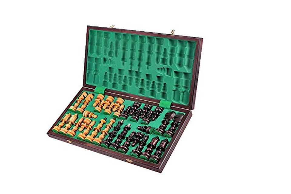 The Alcazar Chess Set an Unique Hand Crafted Wood Chess Pieces with a 5 inch ... - Image 4 of 4