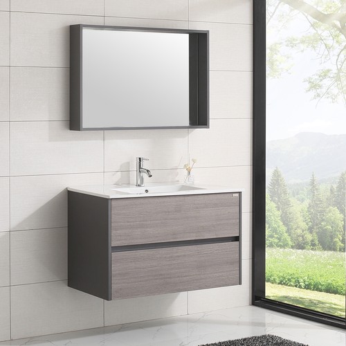 24" / 36" Wall Mounted Bathroom Vanity MDF Cabinet w/ Resin Sink Faucet Mirror - Picture 24 of 24