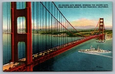 Golden Gate Bridge, Spanning The Golden Gate. From The Marin Shore To San