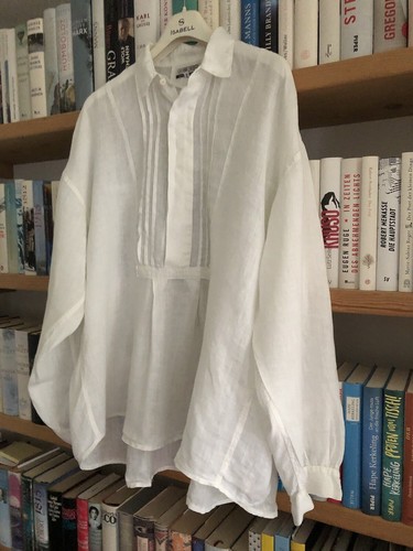 HALLHUBER 100% Leinen Tunika Bluse Damen Gr.: L/2 Farbe: Weiß - Bild 2 von 9