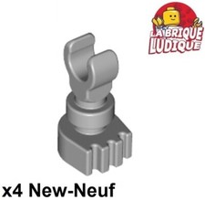 Lego 4x Minifig Leg Skeleton Leg Foot Bone Gray/Light B Gray 6266 New