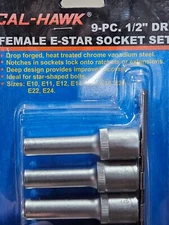 cal-hawk e-star 9pc female long socket set