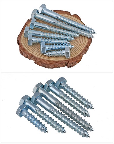 M6 M8 M10 M12 ZINC PLATED SELF-TAPPING WOOD SCREWS HEX HEAD BOLTS WOOD SCREW - Picture 9 of 10