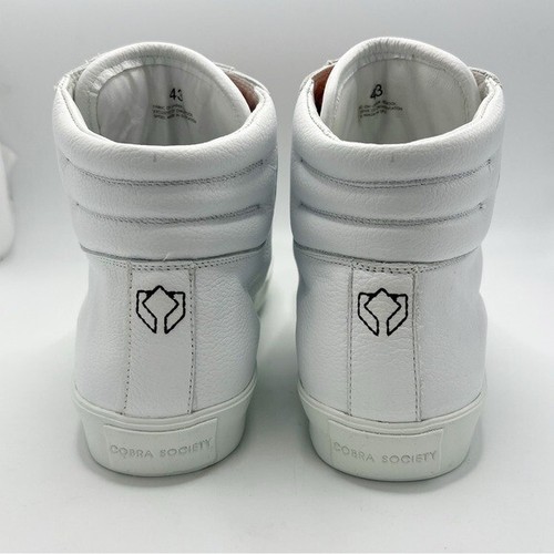 COBRA SOCIETY scarpe sneakers uomo bianco arancione pelle taglia 43 EU 10 US - Foto 6 di 10