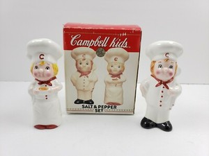 Ceramic Campbell/'s Soup Kid Salt Shaker 1998